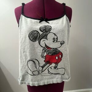 Gray and Red Mickey Mouse Tank Top